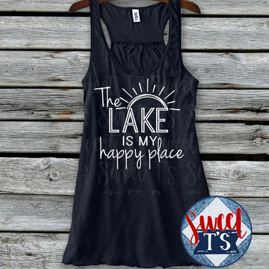 Lake Happy (white print) (short sleeve)