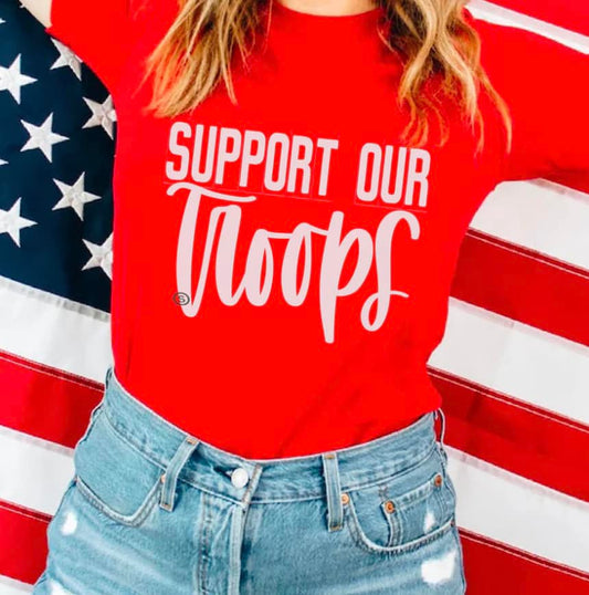 Support Our Troops (white print)