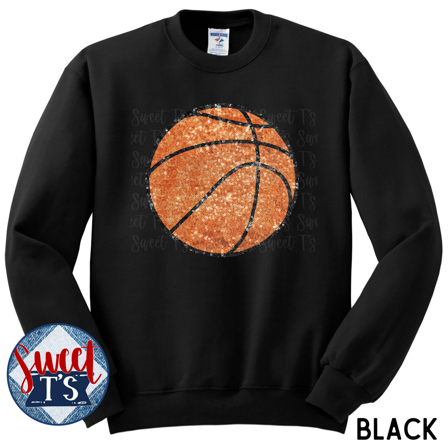 Basketball Faux Sequin